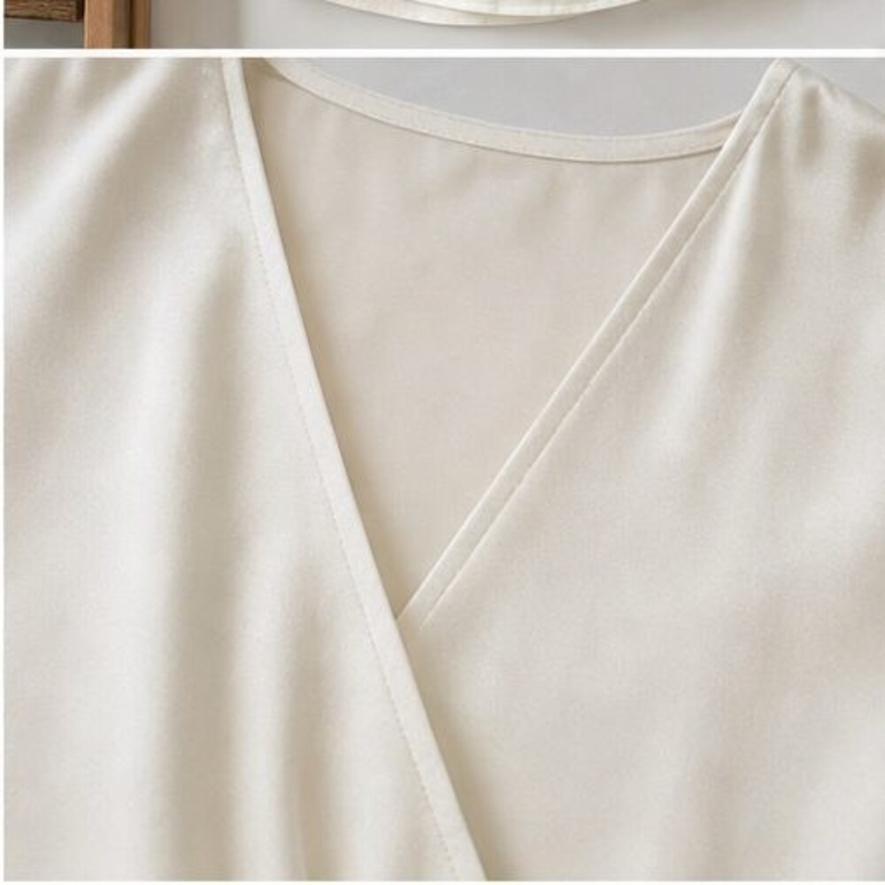 Cream Ruffle Blouse - Picture 4 of 6